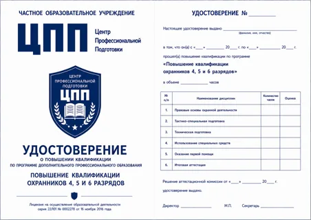 Свидетельство о прохождении обучения
